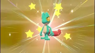 Shiny Treecko in Pok&eacute;mon Sword!
