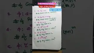 💥 Homomorphism 💥Counting💥CSIR NET💥GATE💥IIT-JAM