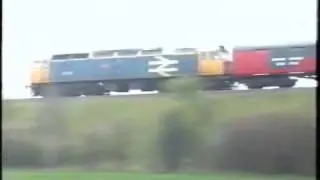 Class 47 47513 'Severn' near Ashwell and Morden and on The Hertford Loop 23rd April 1996.