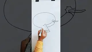 Watermelon easy painting // Watermelon drawing realistic black draw watermelon fruit #shortvideo