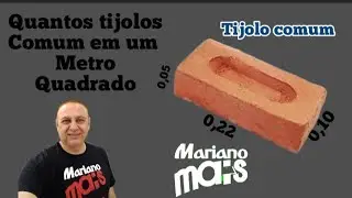 calculando quantos tijolos comum vai no metro quadrado