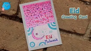 Diy Eid greeting card making Easy : How to Make Eid Card Drawing Eid Mubarak | عيد مبارك |