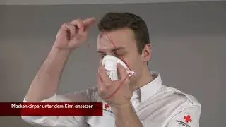 Anlegen und Ablegen der FFP3 Maske