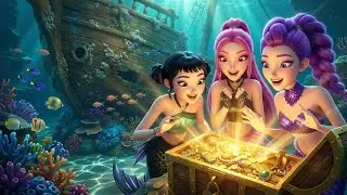 Mermaid Adventure: Rumi Mira Zoey Explore Ancient Shipwreck | 3D Animation Movie