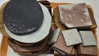 🌻PART-1🌻|| REQUESTED VIDEO OF ALL COLOUR CIRCLE SHAPE & SHALE STONE WET SOFT SCRAPING VIDEO🌻🫠💥