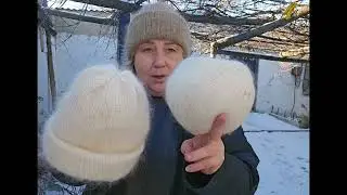 Пряжа пуховая связала шапки