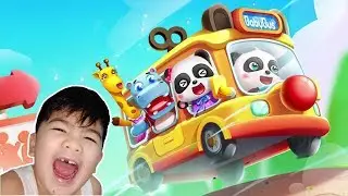 LITTLE PANDA SCHOOL BUS | GAMEPLAY VIDEO | EDUCATIONAL GAMES FOR KIDS | BABYBUS