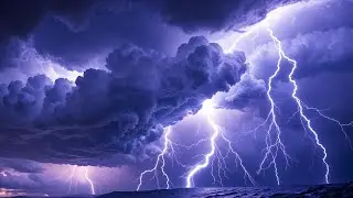 Thunderstorm Sounds with Heavy Pouring Rain, Powerful Thunder & Loud Lightning Strikes for Sleep