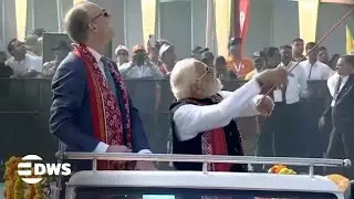 UNSEEN HISTORIC MOMENTS: Friedrich Merz Joins PM Modi at International Kite Festival in India | AQ1Z