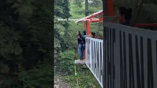 Manali Bungee jumping 205ft #manali #viralvideos #rohtang #manalitrip #shorts #youtube #shortvideo
