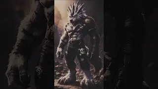 Weregarurumon (Digimon) in Dark Fantasy Nostalgia. #shorts #nostalgia