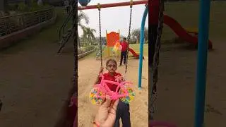 cute baby enjoying lakadi ki Kathi 🚴🏍️🎉