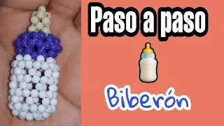 Mini biberón hecho con perlas o cuentas. #beaded #micangas