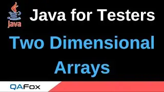 Java for Testers - Part 79 - Two Dimensional Arrays