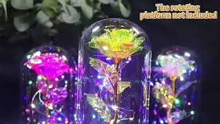 Mothers Day Flowers Gifts for Mom Wife Her Women,Light Up Rose Flower in AGlass Dome,Mother Day Rose