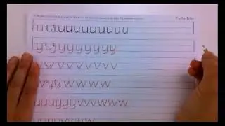 P is for Print Handwriting Class | Lesson 7 Lowercase Letters Buddies u, y, v, w Practice