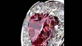 Heart Cut Pink Sapphire Gradient Micro-Pave Wedding Band