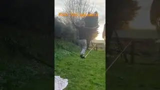 First steps to yoga on a slackline