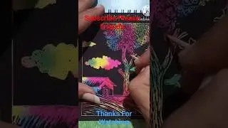 Easy Scratch Book Scenery Drawing#vairal#forkids#tree#naturedrawing