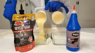 Тест на текучесть на холоде AMSOIL и Super Tech 75W-90 полностью синтетического трансмиссионного ...