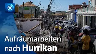 Aufr&auml;umarbeiten nach Hurrikan &bdquo;Melissa&ldquo; in der Karibik