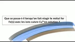 oxydoréduction : fer et ions cuivre