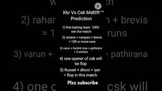 Kkr Vs Csk Match Prediction