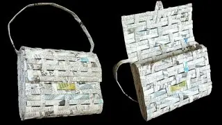 Newspaper Bag | How to make a paper Bag | Paper bag making | Newspaper craft