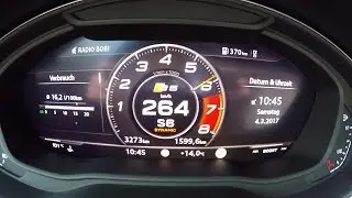 2017 Audi S5 Coupe F5 - 0-100 km/h 0/60 mph Tachovideo, Beschleunigung, Acceleration