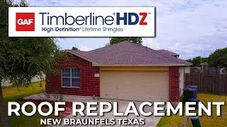 GAF Timberline HDZ Roof Replacement in New Braunfels Texas by Feller Roofing