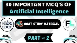 Artificial Intelligence MCQ's for CDAC-CCAT preparation | Part 2 | AI Mcq for ccat exam 2023