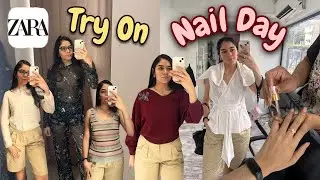 Zara sale try on, shopping sales at the mall and getting my nails done! 
