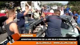 APARATOSO ACCIDENTE EN LA ARC DEJ&Oacute; 5 PERSONAS HERIDAS /lalupa.com.ve