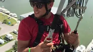 Crazy job , tower climbers