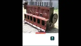 MAK 6M331AK ENGINE BLOCK, Second Hand And Usable Ship Machinery Parts#youtube #youtubeshorts