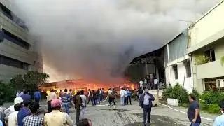 Major fire at Spacewood industries MIDC