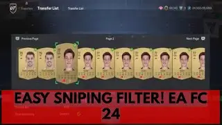 EA FC 24 TRADING TIPS - EASY SNIPING  FILTER! MAKE 10K+ COINS PER HOUR- FC 24!