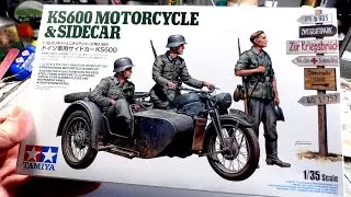 KS 600 Motorcycle & Sidecar 1/35 scale by Tamiya.