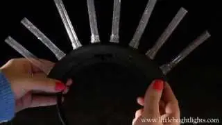 LED Lighted Mohawk Headband, Battery Op., Multi Function, Multi Color-Demo
