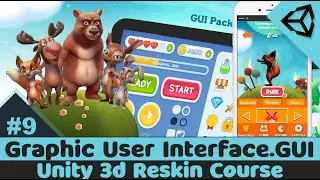 Unity3d : #Resken course | Start Menu | واجهة رسومية #GUI : Part 9