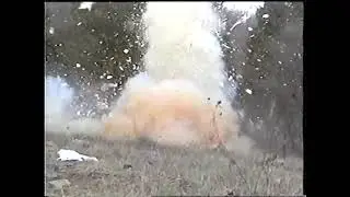 Bomb explosion in a forest