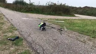 Align Trex 800G with DLE 60cc twin and can mufflers (quite loud)