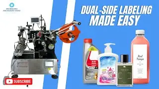 Semi-Automatic Front & Back Labeling Machine | Dual-Side Bottle & Jar Label Applicator