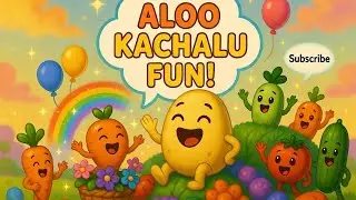 Aloo 🥔 Kachalu Ki Masti Rail | Funny Hindi Kids Rhyme | Kidoz Worldz Cartoon 🎵 