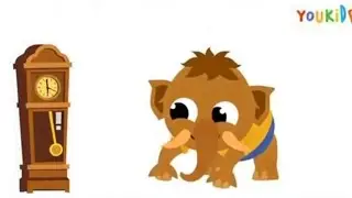 Hickory Dickory dock Super Mammoth 🦣 song 15 | Honey Nursery Rhymes & Kids Songs