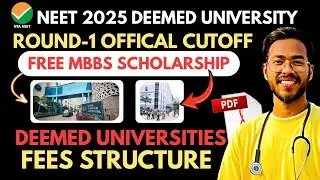 Neet 2026 MBBS Cutoff Deemed University🔥Fees Structure🔥Free MBBS❓Scholarship💯#neet2026#neet#cutoff f