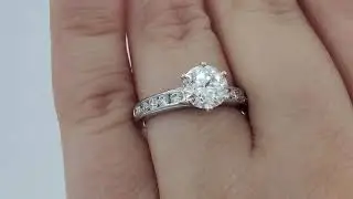1.57 ct Tiffany & Co Platinum Round Diamond Channel Engagement Ring 1.27 G/VS1 3EX Rtl $25k