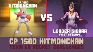 (FIRST ATTEMPT) ONE GREAT LEAGUE HITMONCHAN VS Team GO Rocket Leader Sierra #shorts