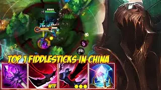 TOP 1 FIDDLESTICKS IN CHINA WILD RIFT - FIDDLESTICKS DAMAGE IS INSANE NOW!