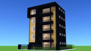 How To Build a Modern Apartment Building With a Penthouse In Minecraft | Including Interior